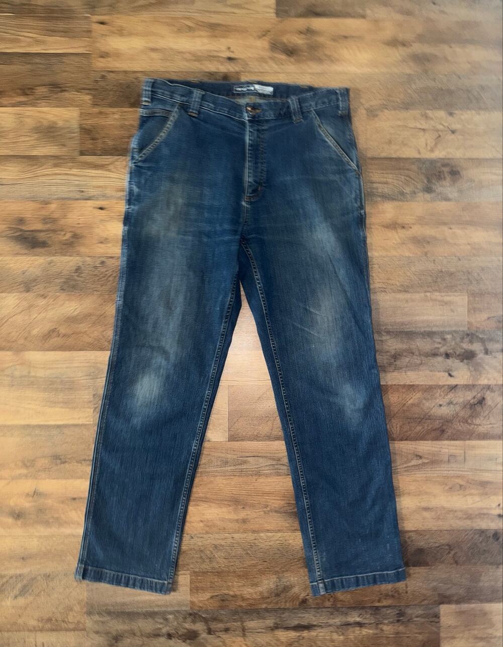 Carhartt men’s rugged flex relaxed fit utility blue jeans